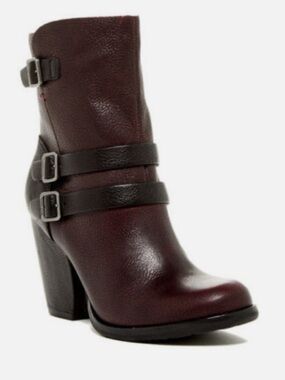 Kork - Ease Anki Leather Triple Strap Moto Mid Boots 9.5 M